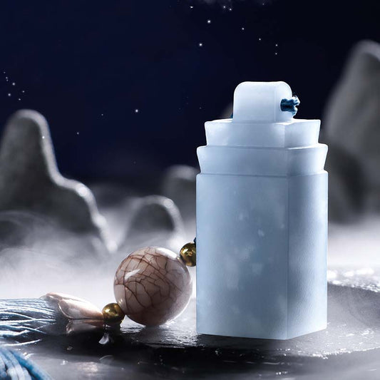 Blue Pagoda Square Seal (Festival Gift | Exclusive Customization)