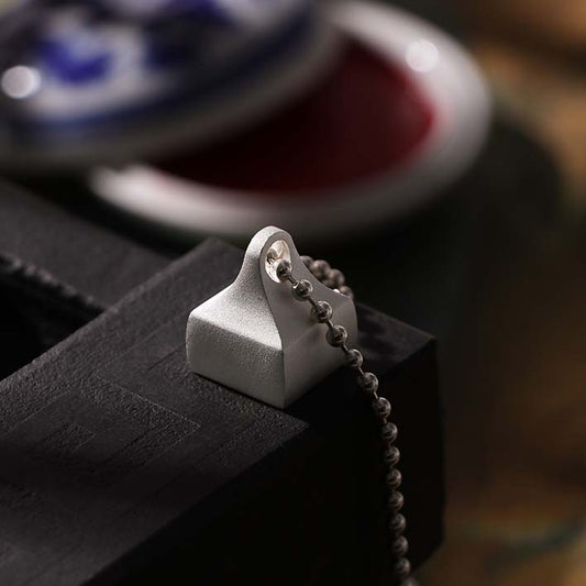 Silver square seal (customized name | pendant accessory)
