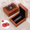 Cylindrical Sandalwood Seal with Lid (Study Abroad Seal | Customized Holiday Gift)